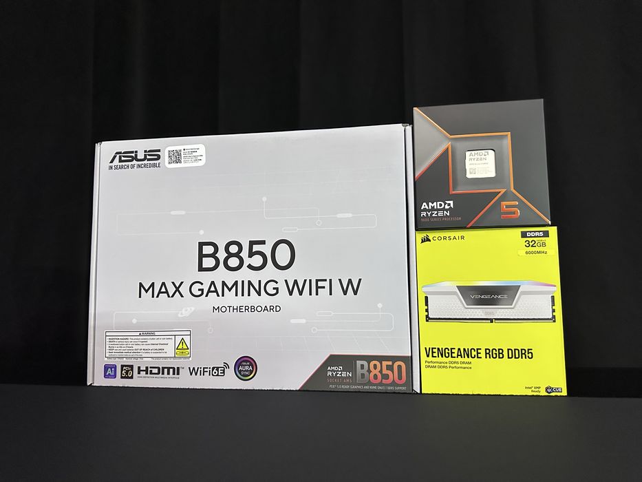 Amd Ryzen 5 9600X + Corsair Vengeance RGB 32GB + Asus B850 Max Gaming