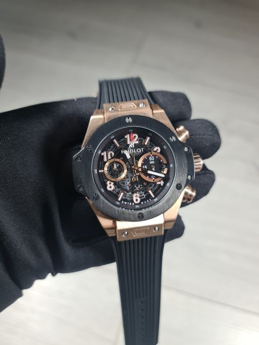 Promotie-Reducere-Discount-Oferta-Ceas-HB-Black-Rose-Gold-Premium-Nou
