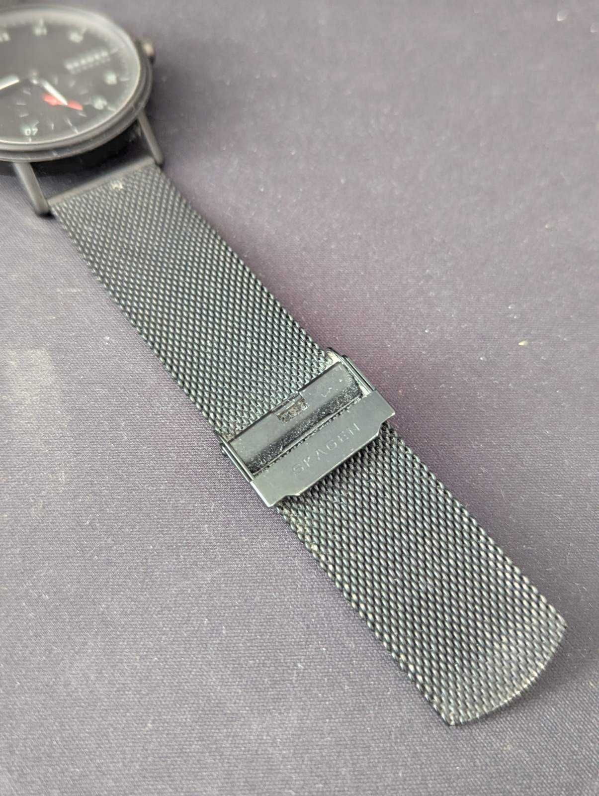 Черен мъжки часовник Skagen