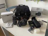 Set Canon 5D Mark I, cu geanta, obiectiv, blitz, accesorii