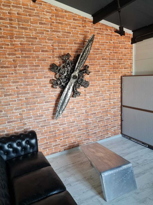 Sculptura Elice mare fier reciclat si tabla debitata-Razvan Ghita