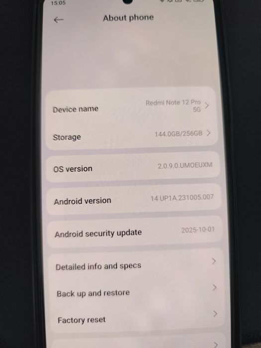 Vand Xiaomi Redmi Note 12 pro 5g