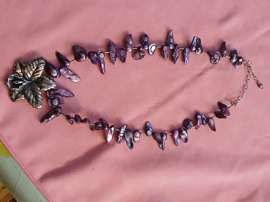 Colier argint si perle