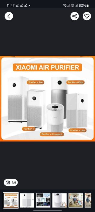 Очистители воздуха Xiaomi Mi Air Purifier Smart 4Lite, 4Compact, 4Pro