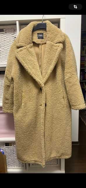 Haina blana artificiala imitatie astrahan Zara