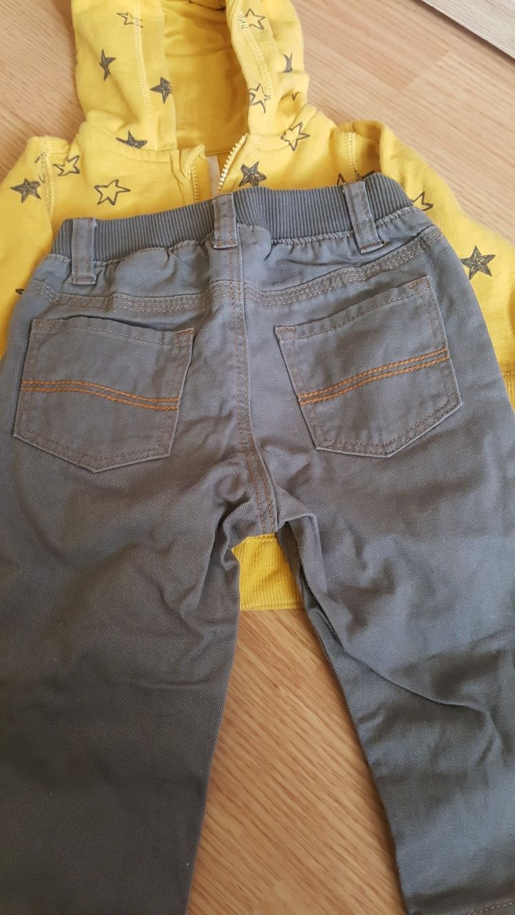 Set hanorac și pantaloni H&M + salopeta si caciula, mărimea 68