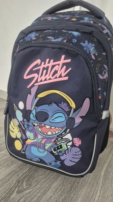 Ghiozdan troler Stitch cu roti copii