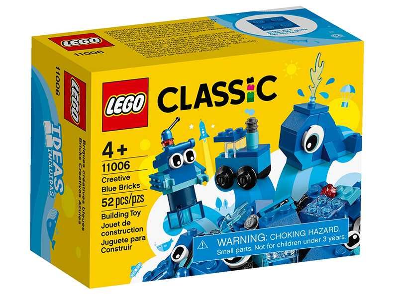 НОВИ! LEGO® Classic 11006 Творчески сини тухлички кит влакче робот