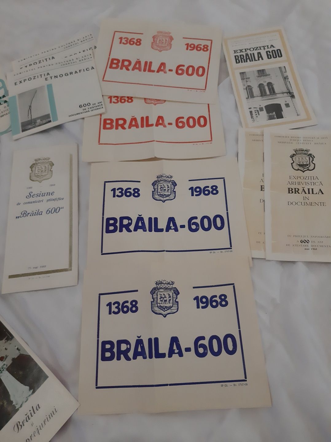 Postere, fluturași, broșuri aniversare, "Brăila 600" , 1968!