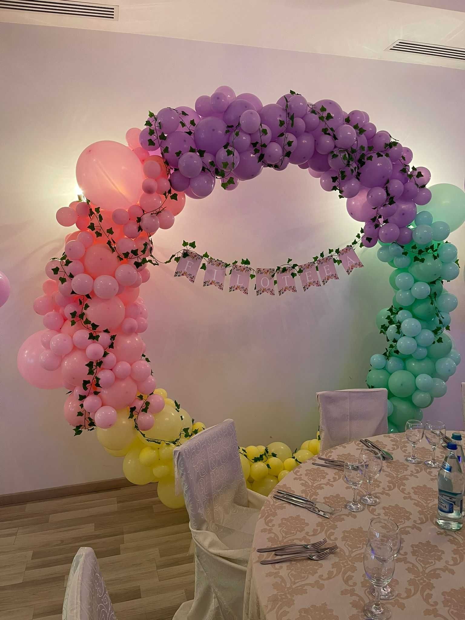Arcade de baloane personalizate pt nunți, botezuri și zile de naștere