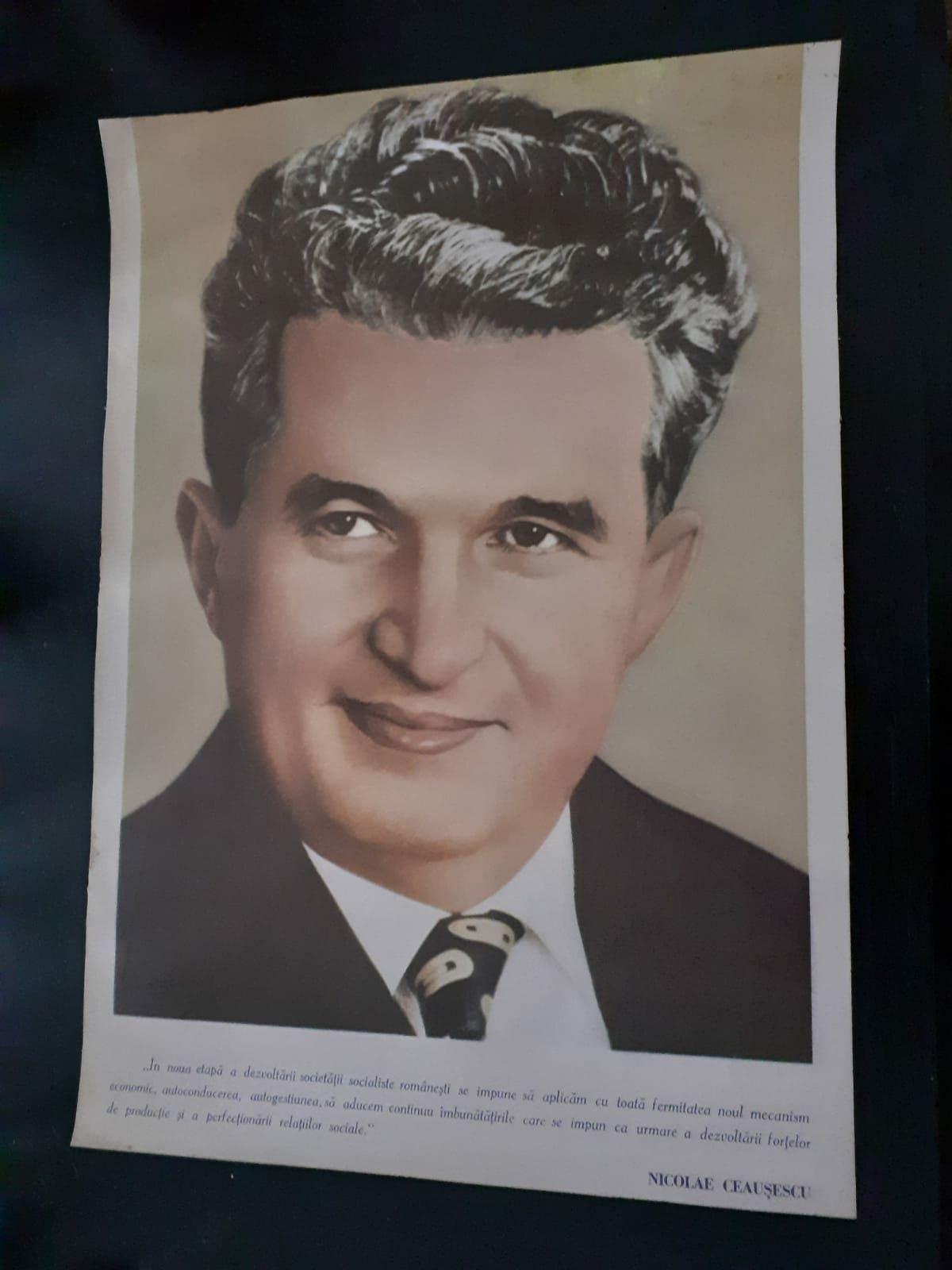 Afis Ceausescu epoca comunista