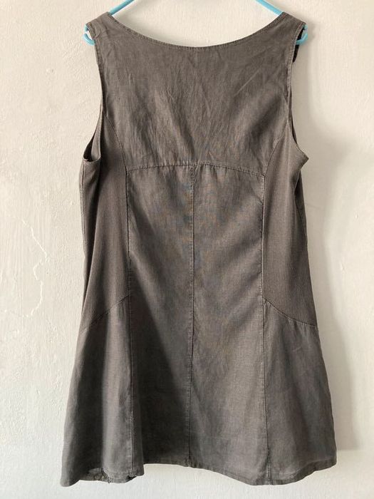 Rochie sarafan din in cu buzunare - marime M/38