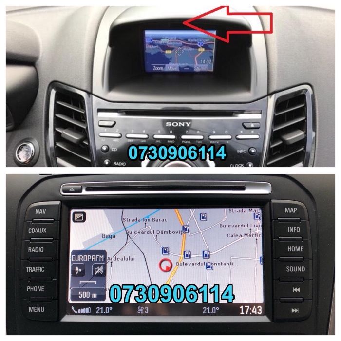 Harti Navigatie Romania 2021 FORD F10 MFD MCA Kuga Focus C-Max Mondeo