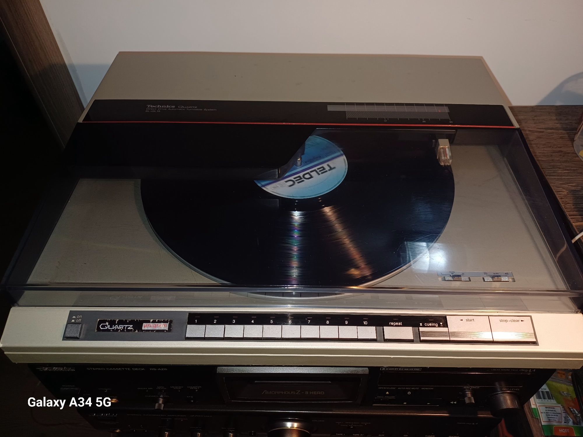 Technics sl QL15 Quartz   pick-up automat linear cu scanare disc
