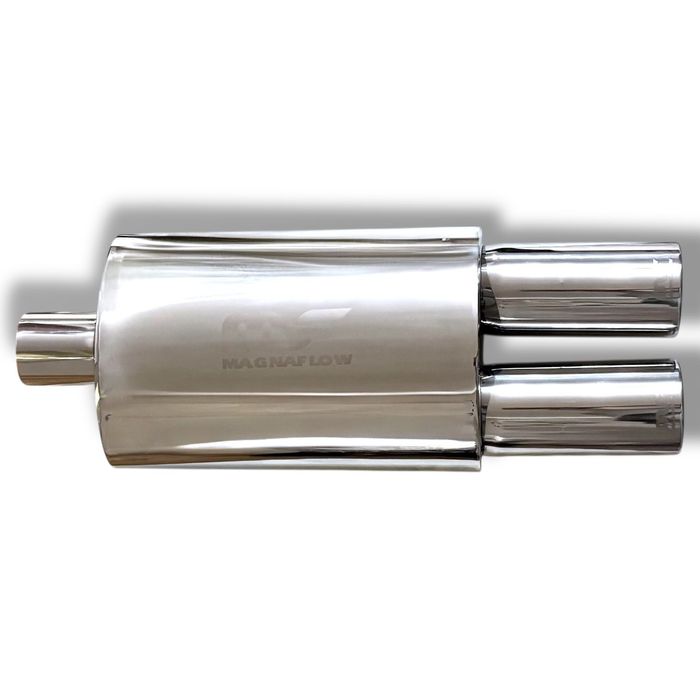 MagnaFlow chrome style выхлоп 1 вход 2 выход универсальный