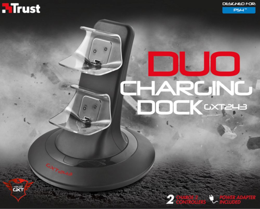 Dock incarcare Duo Trust GXT 243 pentru PlayStation 4