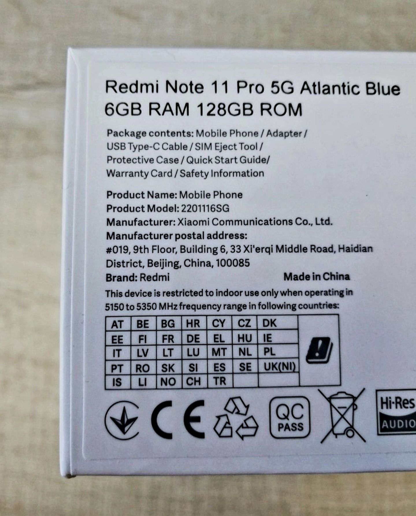 Гаранционен Xiaomi Redmi Note 11 Pro 5G 6/128 GB Atlantic Blue