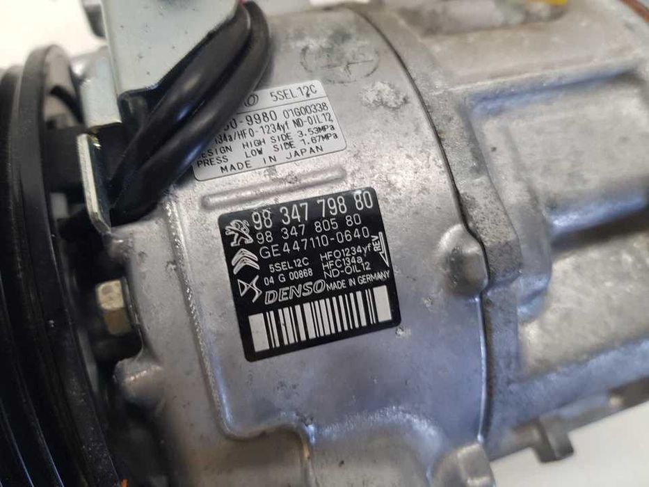 001-Compresor Clima Peugeot 208  Opel Corsa F 1.2 - 2020  9834779880