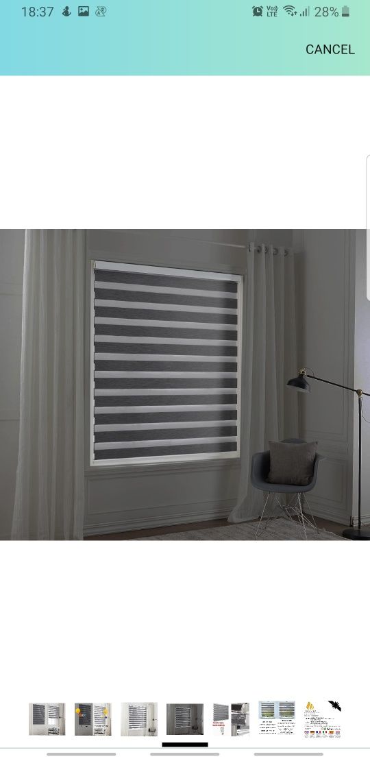 Jaluze vertical interior zi/noapte culoare fina gri