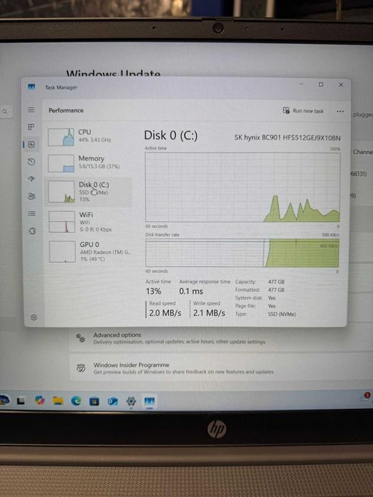 Hope Amanet P10/Laptop HP AMD Ryzen 5-7530U