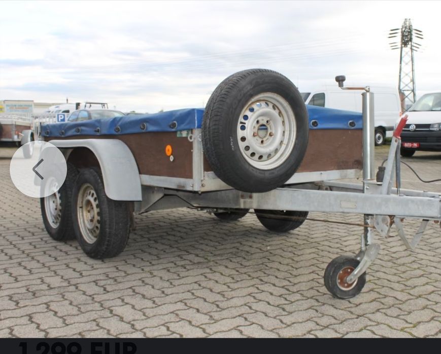 Remorca auto 1600 kg.cu sistem de frânare