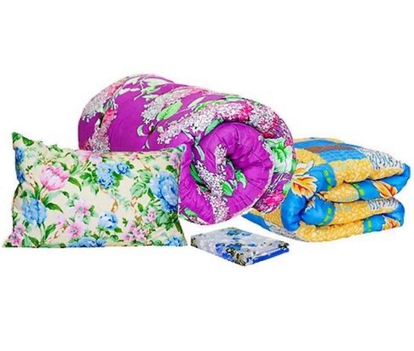 Комплекты рабочие для строителей - подушка, одеяло рабочее, матрас.