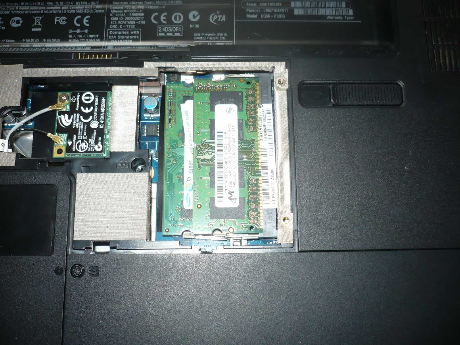 Продавам лаптоп HP за части
Модел : Compaq Presario CQ62