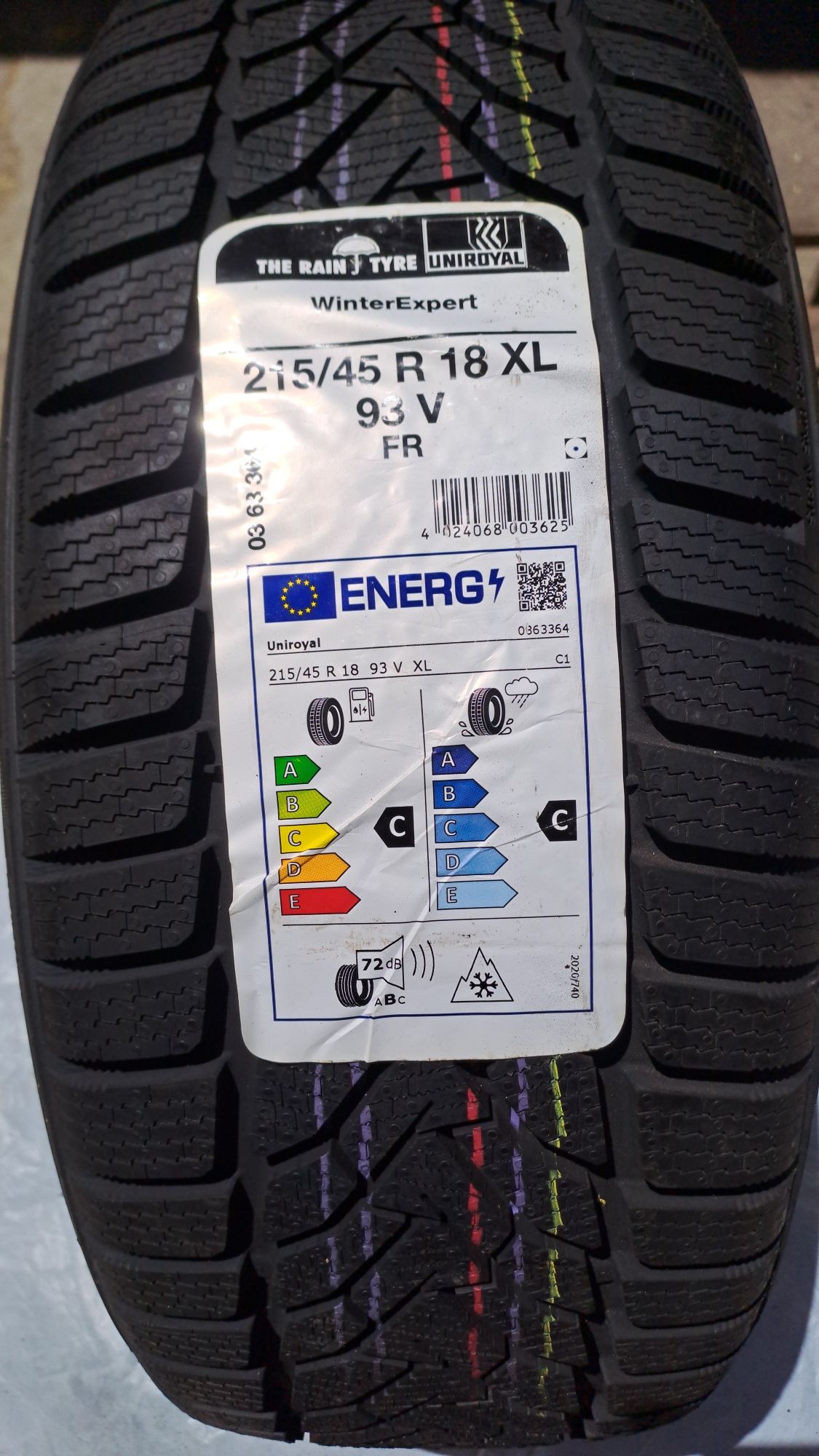 1бр. Нова 215/45/18 Uniroyal Winter Expert