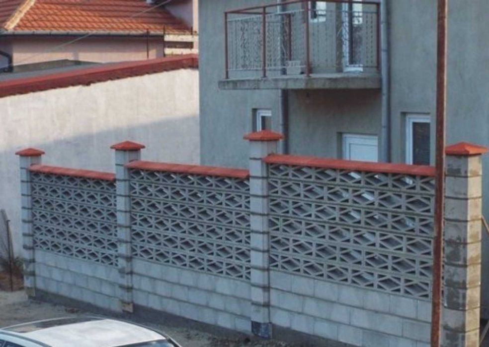 Декоративни БЛОКЧЕТА бетонни модел "РОМБ" за зидане на ограда