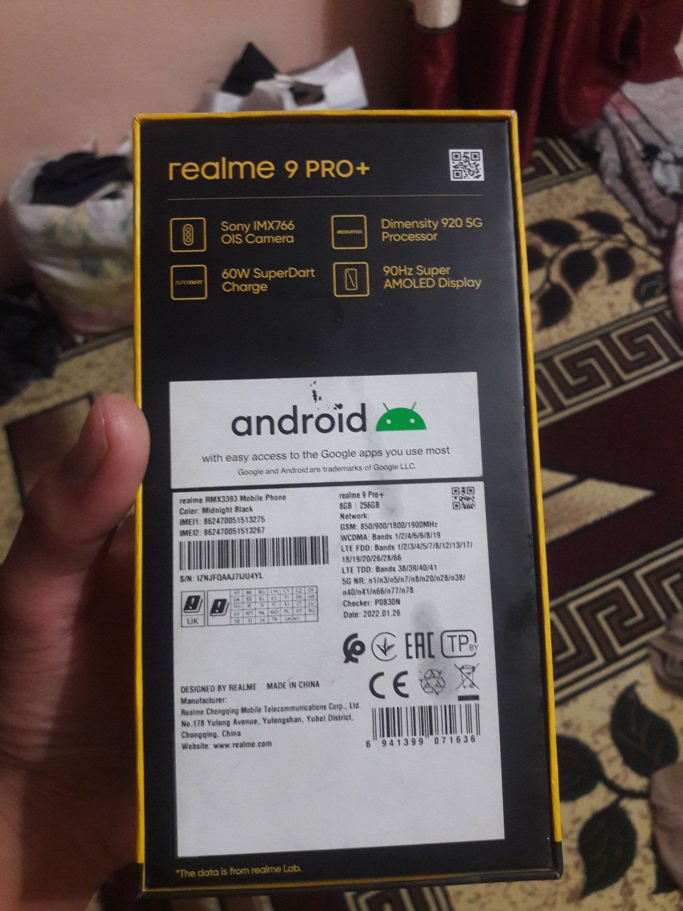 Realme 9 Pro+ 8/256 karobka