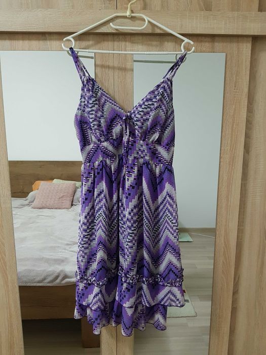 Rochie de vara vaporoasa mov - L/XL