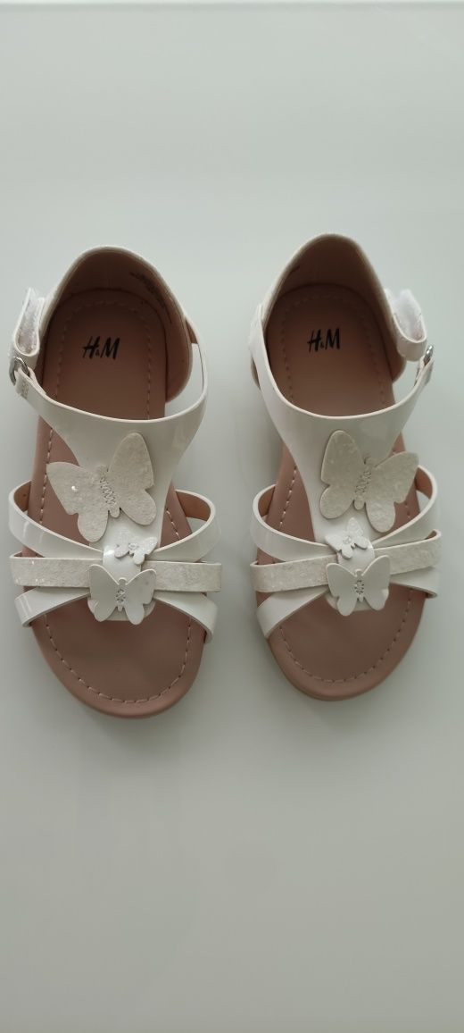 Sandale albe fete H&M mărimea 28