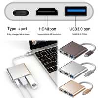 Transport gratuit Adaptor 3 in 1 USB,Hdmi,USB Type C Apple Macbook NOU