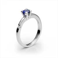 Годежен пръстен - сапфир и диамант