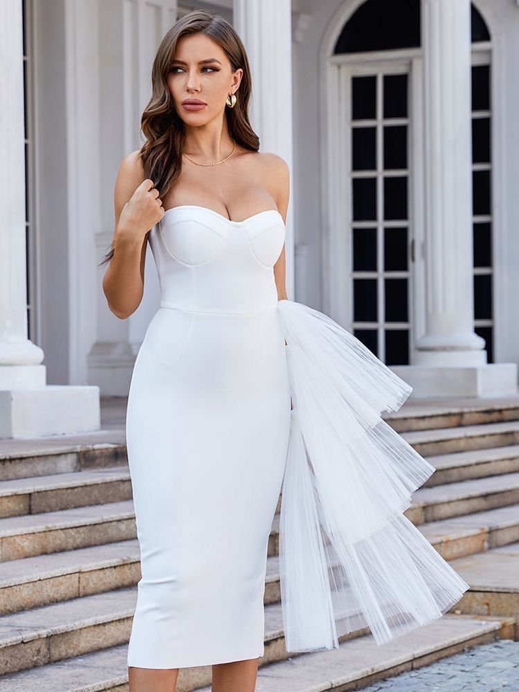 rochie bandage cu tulle