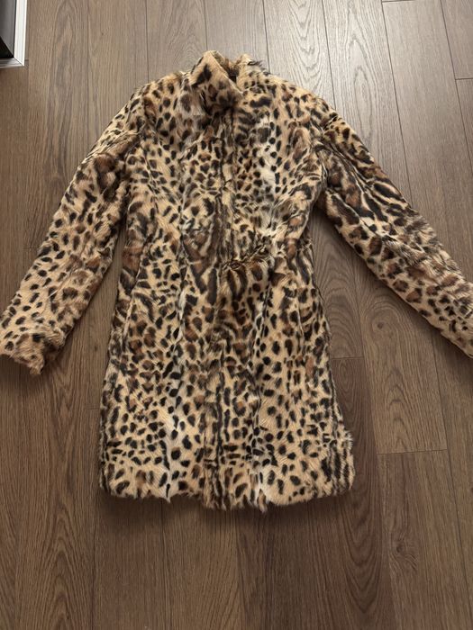Дамско палто с леопардов принт – еко кожа