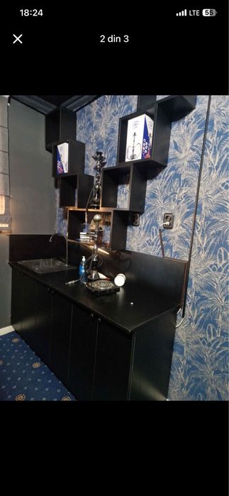 Mobilier bar, folosit foarte putin.