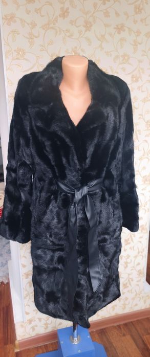 Норковая шуба с англ.воротом