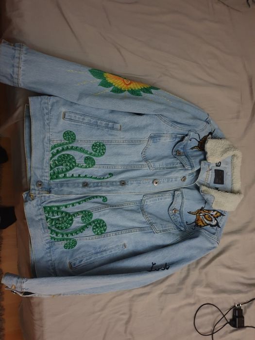 Geaca denim cu model