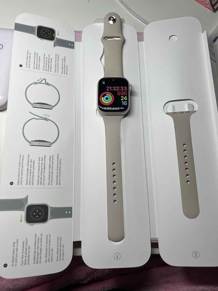 Apple Watch Series 7, GPS, Starlight, 45 mm