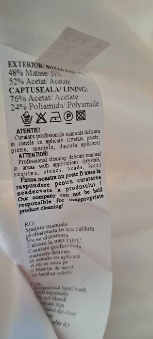 rochie miroasă nouă, detalii in descriere