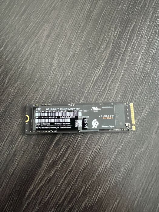 WD Black SN850X 4TB SSD nvme