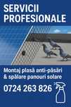 Servicii spalare si montare plasa  panouri fotovoltaice
