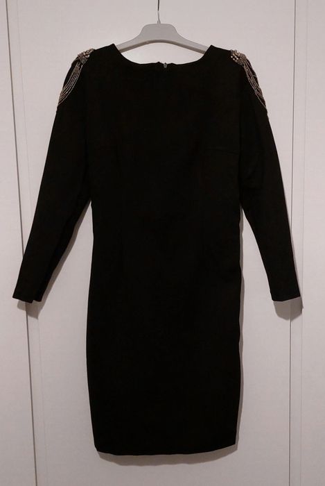 Rochie elegantă Poema bumbac cu ștrasuri