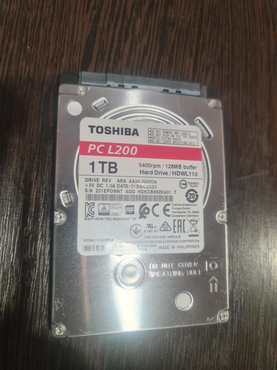 Продам новый жёсткий диск Toshiba 1 терабайт