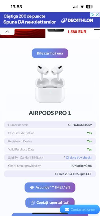 Casti Airpods pro