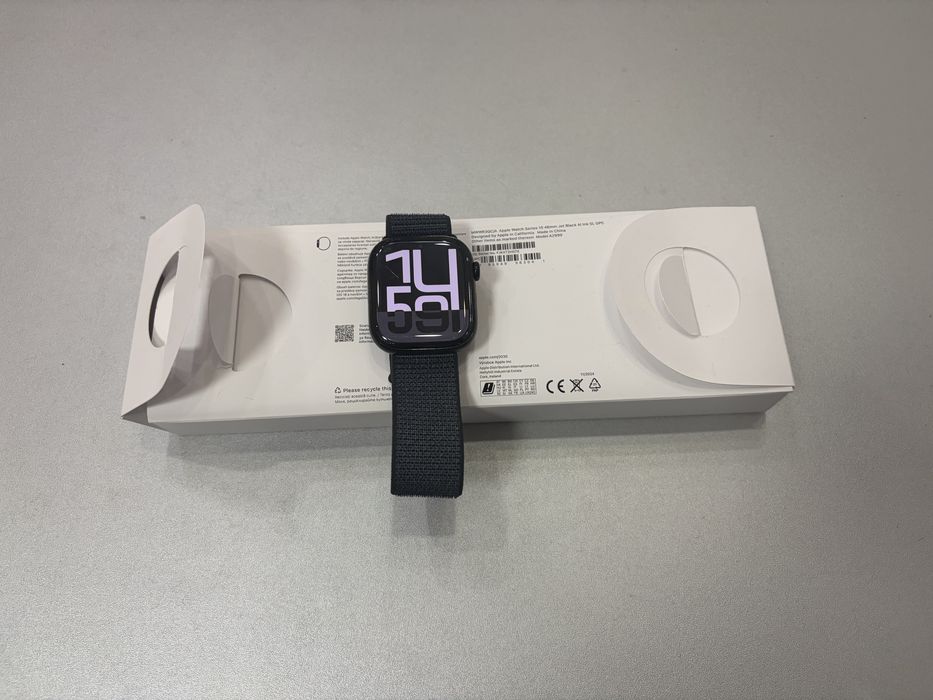 Apple Watch Seria 10, 46mm, Gps, Jet Black Aluminuim Case, la cutie
