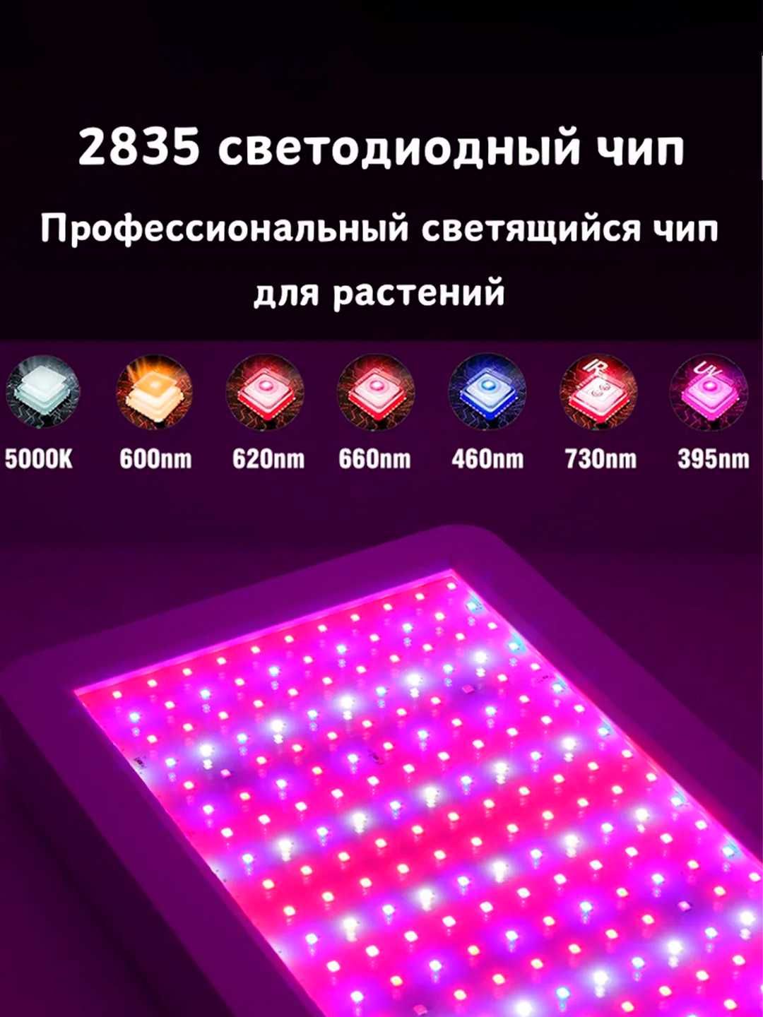 Фитолампа для растений, фитопанель, полный спектр 312 светодиодов