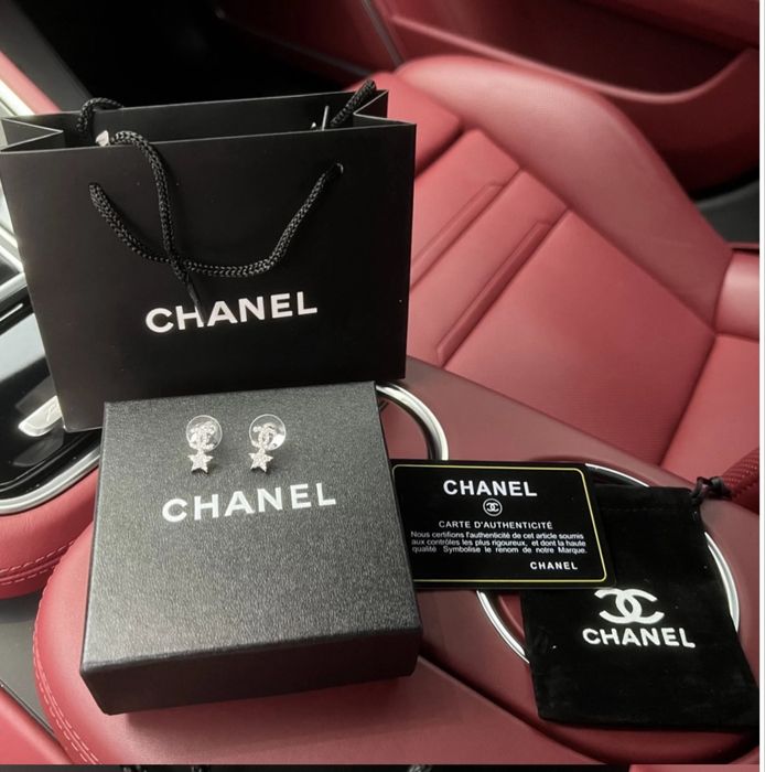 Обеци сребърни chanel