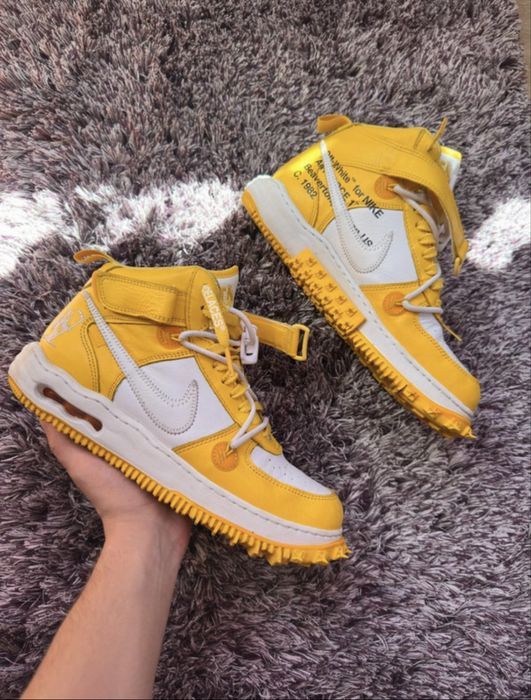 Adidasi air force 1 off white yellow